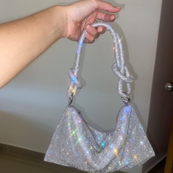 Neiman Marcus Vegas Medium Rhinestone Hobo Bag - Picture 3 of 5